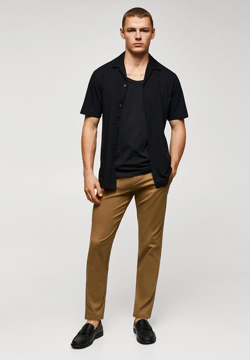 MANGO - Trousers prato - coffee brown 