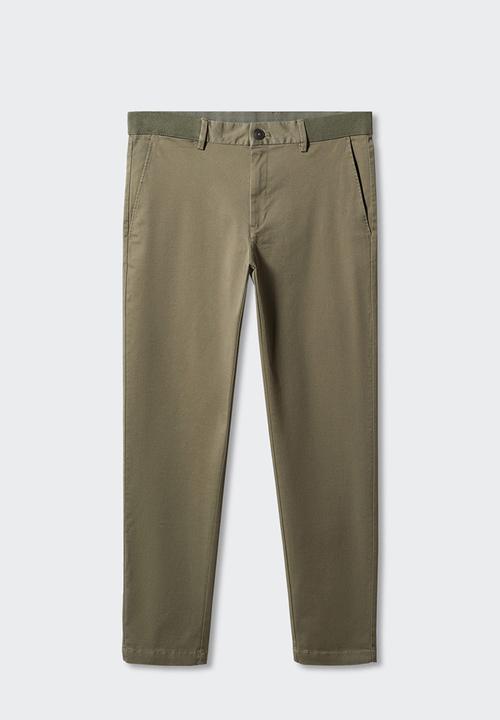 MANGO - Trousers prato - dark green 