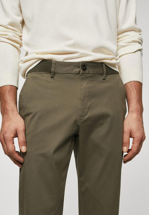 MANGO - Trousers prato - dark green 
