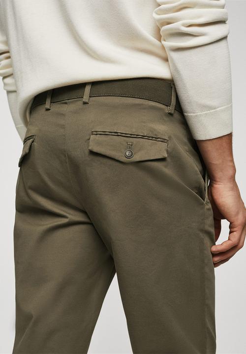 MANGO - Trousers prato - dark green 