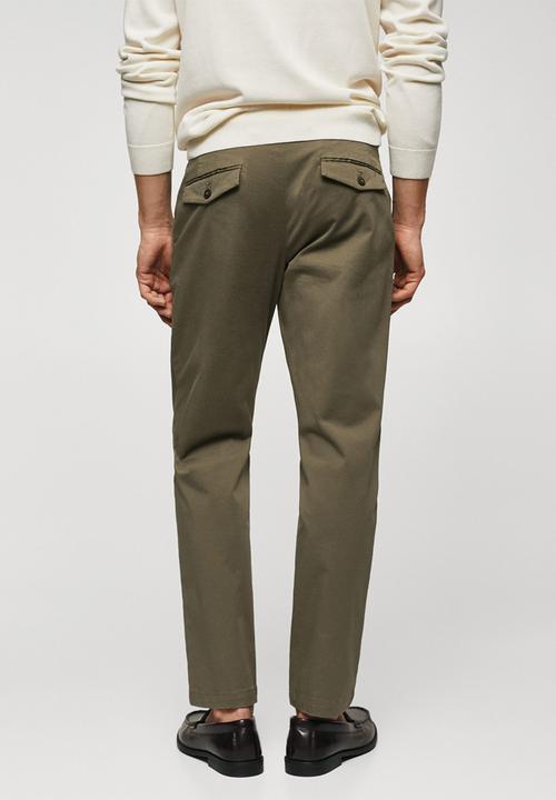 MANGO - Trousers prato - dark green 