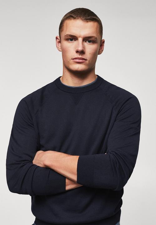 MANGO - Sweater ten - navy