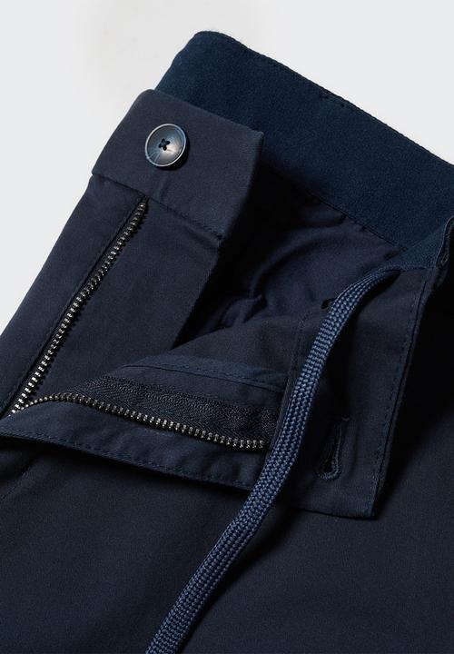 MANGO - Trousers prato - navy