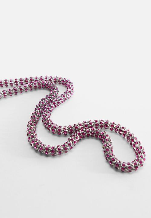MANGO - Belt dafne - fuchsia
