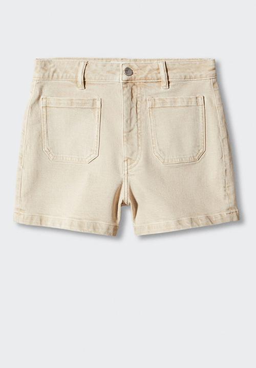 MANGO - Shorts clea - light pastel beige