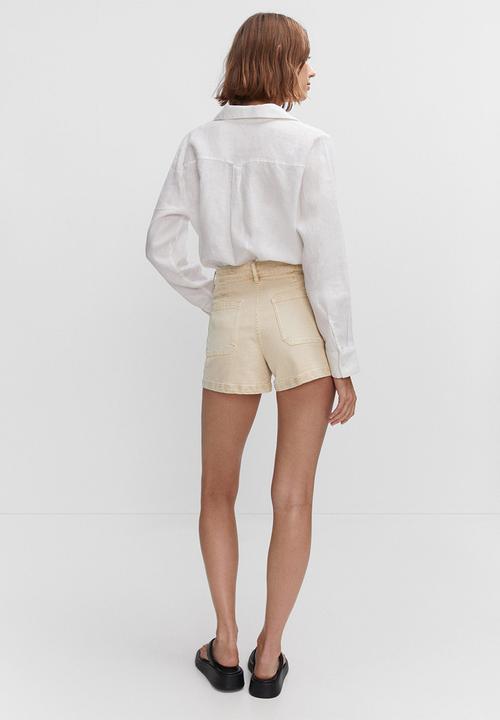 MANGO - Shorts clea - light pastel beige
