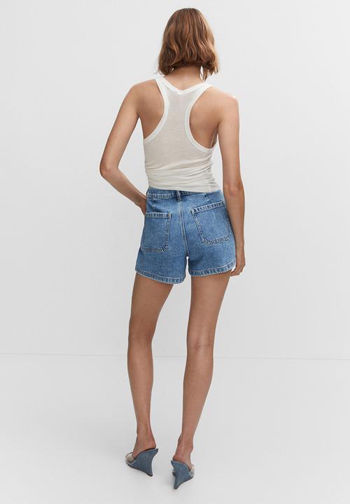 MANGO - Shorts clea - open blue