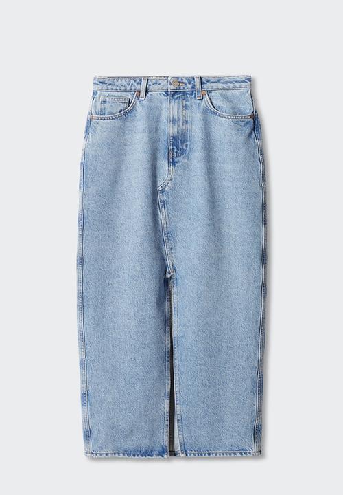 MANGO - Skirt matilda - open blue
