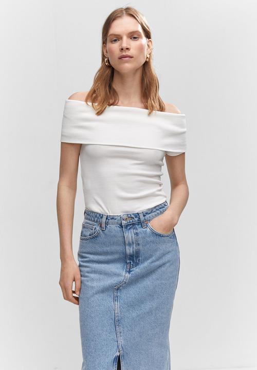 MANGO - Skirt matilda - open blue