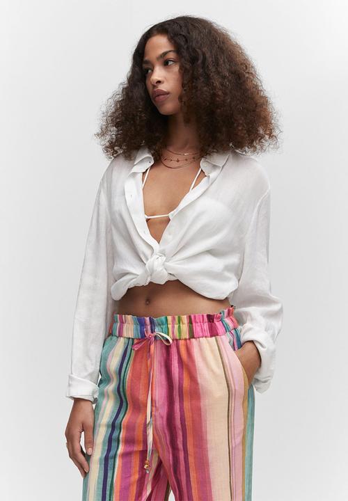 MANGO - Trousers piru - pink