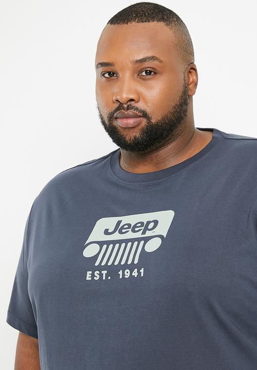 JEEP - Plus grille icon print tee - navy