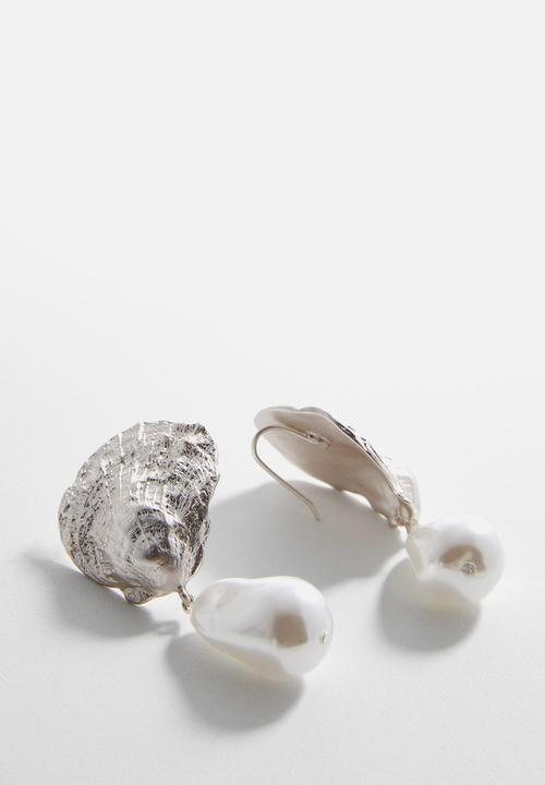 MANGO - Earrings fergie - silver
