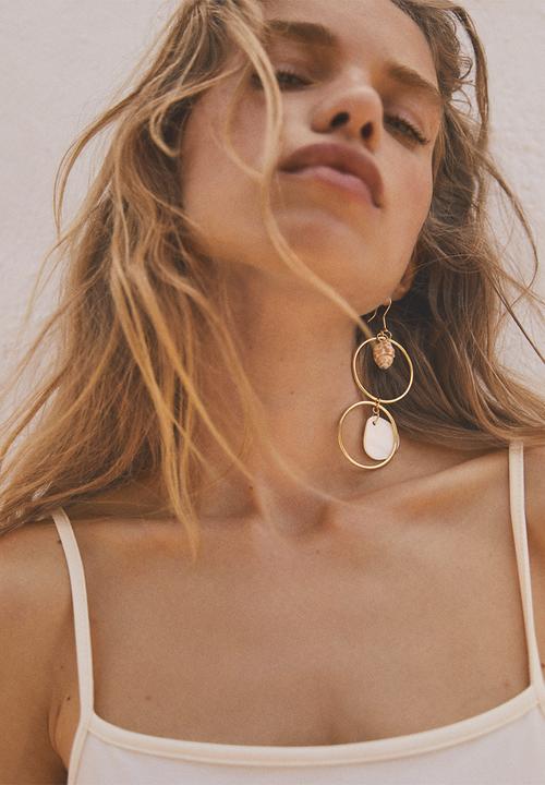 MANGO - Earrings fibi - gold