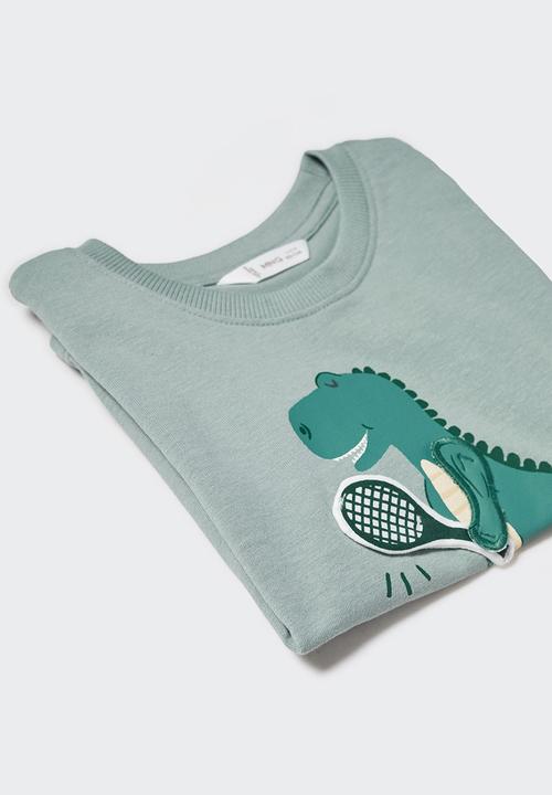 MANGO - T-shirt saurus - turquoise
