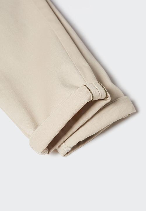 MANGO - Trousers chinos - beige