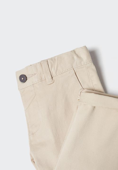 MANGO - Trousers chinos - beige