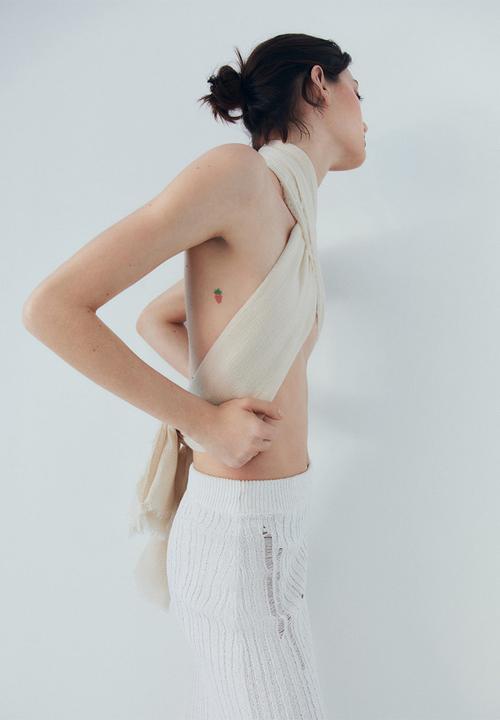 MANGO - Foulard spiagia - ecru