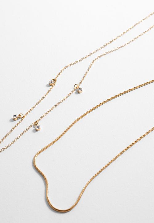 MANGO - Necklace shine - gold