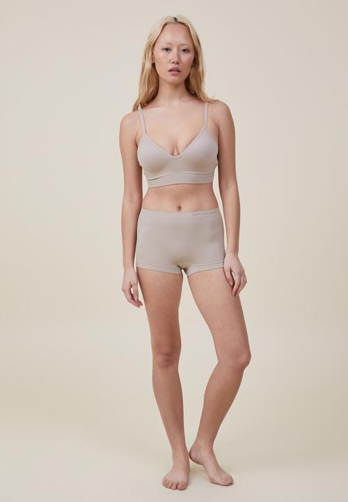 Cotton On - The Body Seamless Wirefree Bra - White Pepper