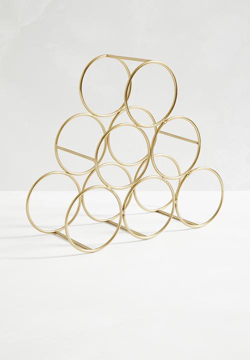 Sixth Floor - Aleki wine rack - gold