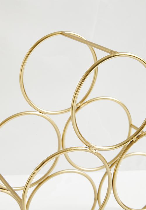 Sixth Floor - Aleki wine rack - gold