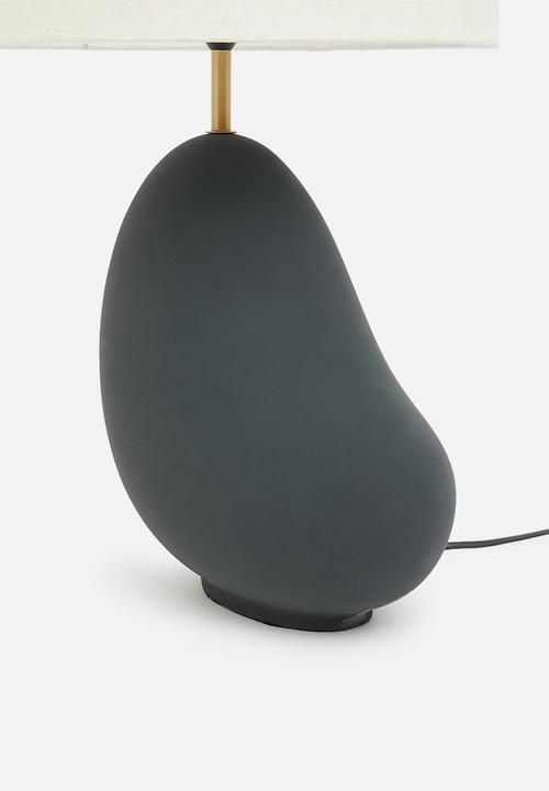 Sixth Floor - Blob table lamp and shade - black & natural