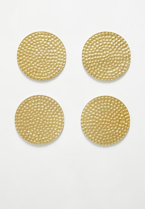 Sixth Floor - Vasa coasters set of 4 - gold