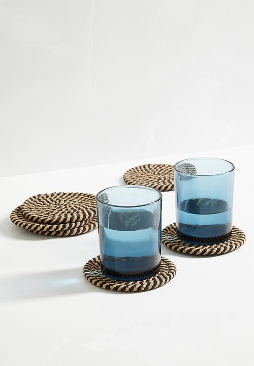 Sixth Floor - Luanda coaster set of 6 - black