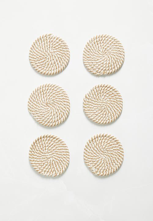 Sixth Floor - Luanda coaster set of 6 - natural