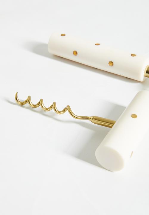 Sixth Floor - Lani bottle opener and screw - white