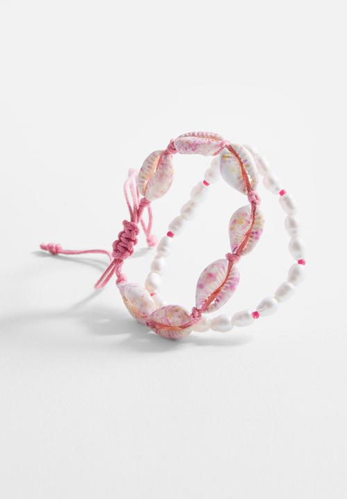 MANGO - Bracelet conchat - pink