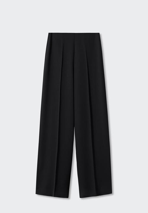 MANGO - Trousers justo - black