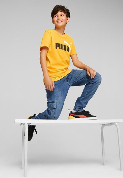 PUMA - Ess+ 2 col logo tee b - yellow sizzle