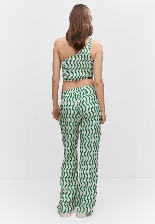 MANGO - Trousers fe - green