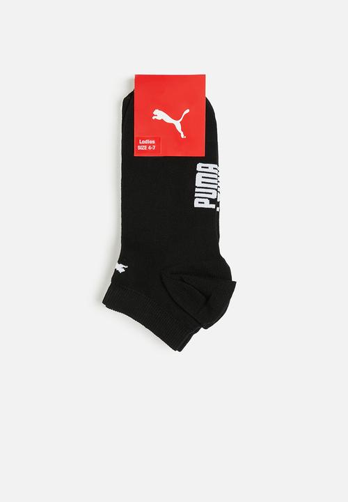 PUMA - Ladies 2 pack technical running sock - black / white