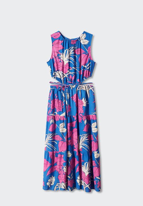 MANGO - Dress nuti - mid blue