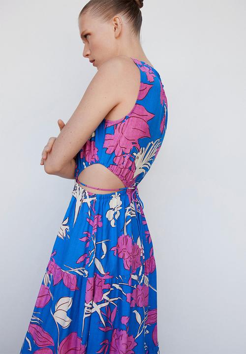 MANGO - Dress nuti - mid blue
