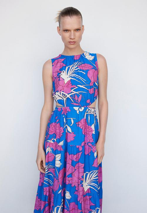 MANGO - Dress nuti - mid blue