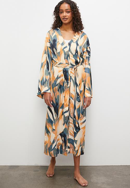 Superbalist - Maxi robe - blue & yellow painterly