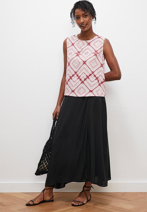 edit - Easy wrap maxi skirt - black