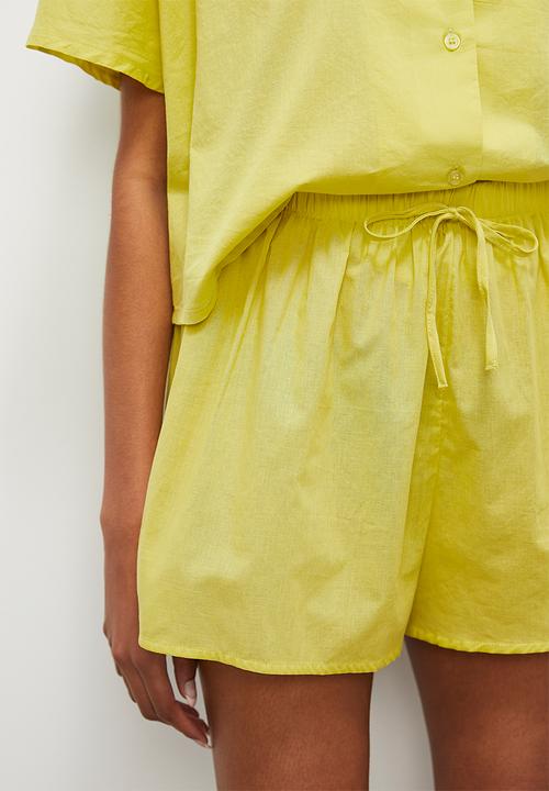 Superbalist - Short sleeve button down short set - lime