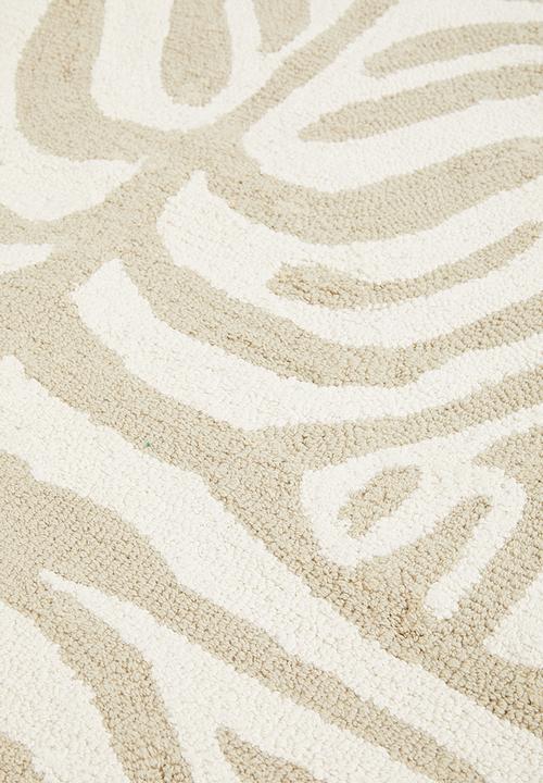 Sixth Floor - Zebra striped tufted runner - cream