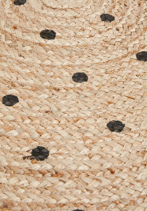Sixth Floor - Pinya round jute rug- black