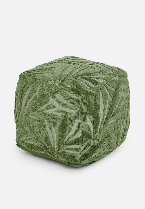 Sixth Floor - Cammy leaf ottoman - green