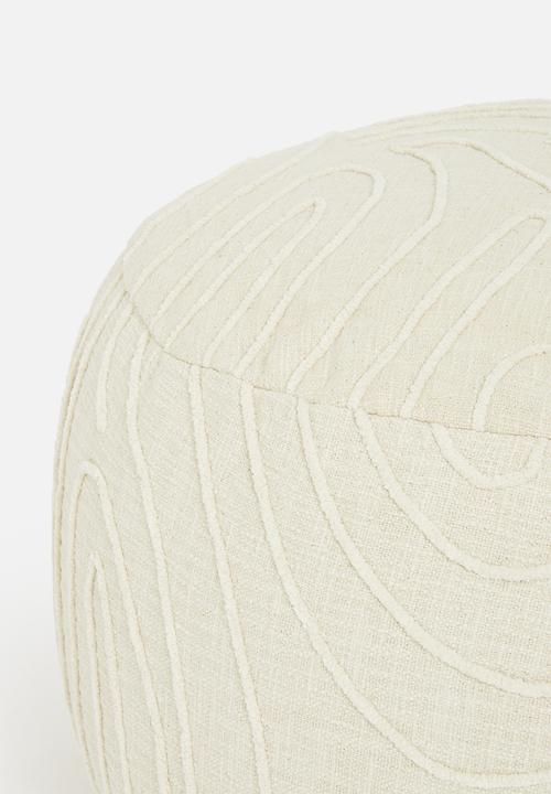 Sixth Floor - Liya swirl ottoman - natural