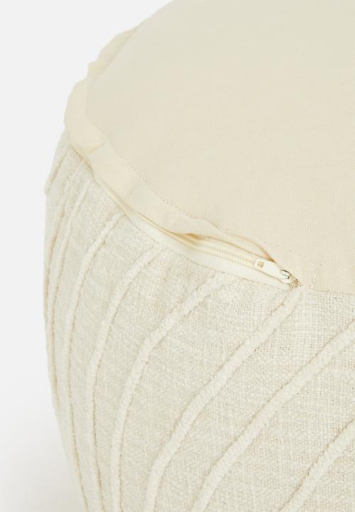 Sixth Floor - Liya swirl ottoman - natural