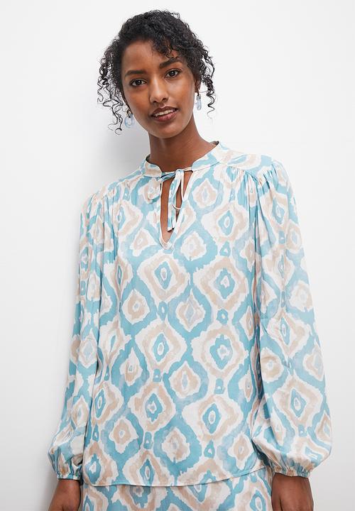 edit - Textured notch neck shell - multi 