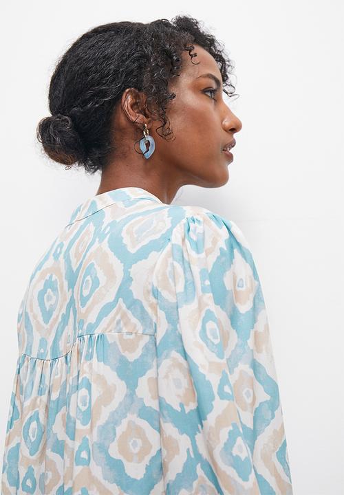 edit - Textured notch neck shell - multi 