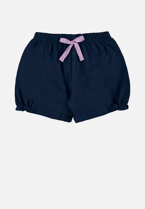 Quimby - Set - ribbed blouse and elastane jersey shorts - light purple & navy 