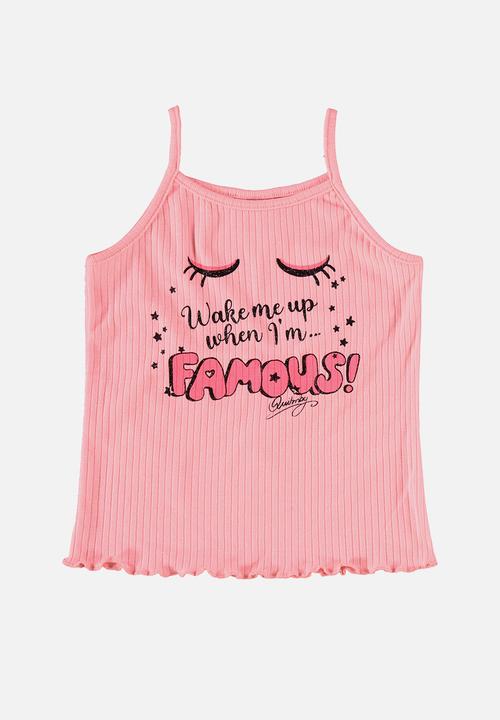 Quimby - Set - ribbed blouse and shorts pyjama - pink